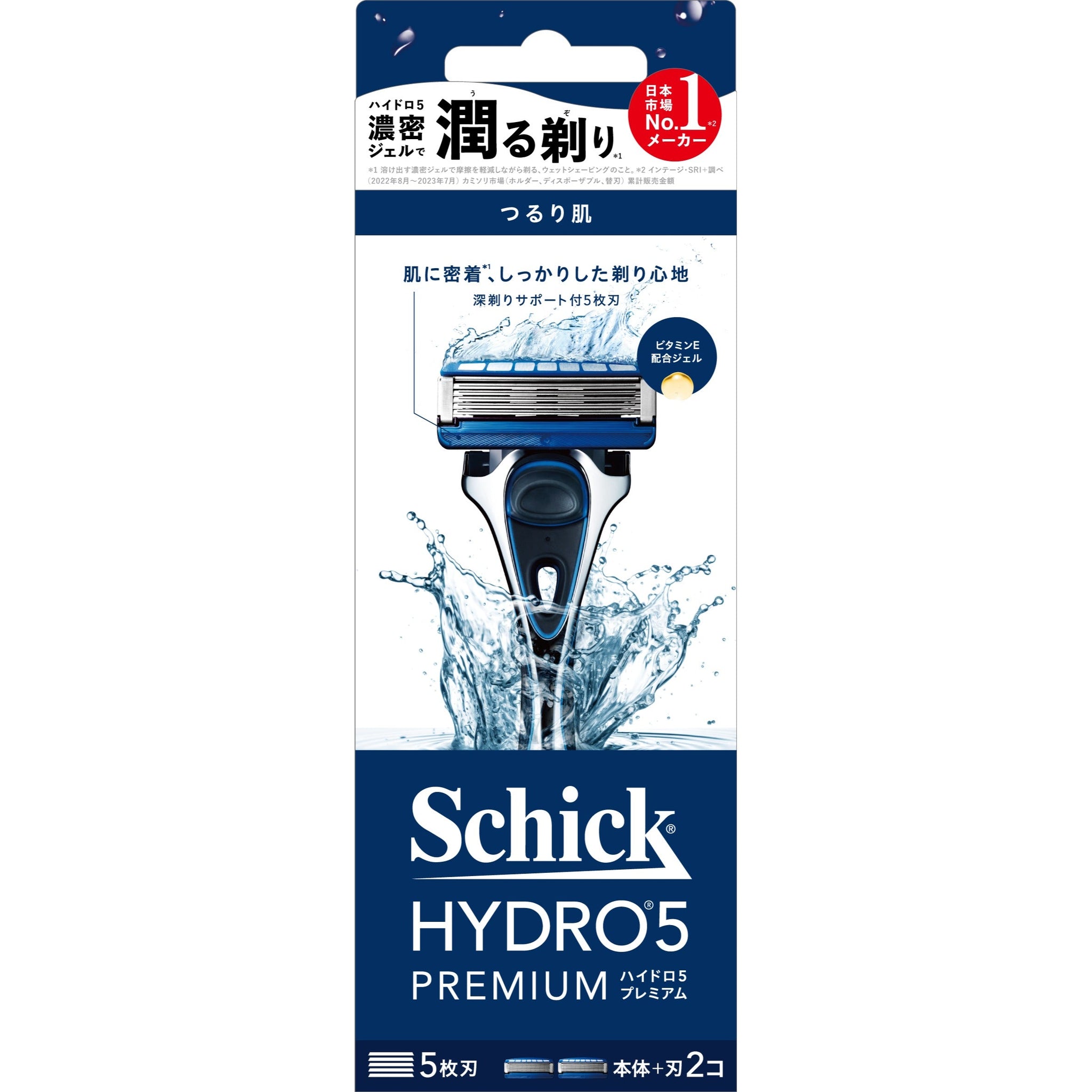 ハイドロ5 プレミアム つるり肌へ ホルダー (刃付き+替刃1コ)